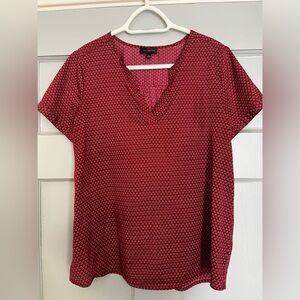Vintage Y2K The Limited Red Geometric Blouse size M